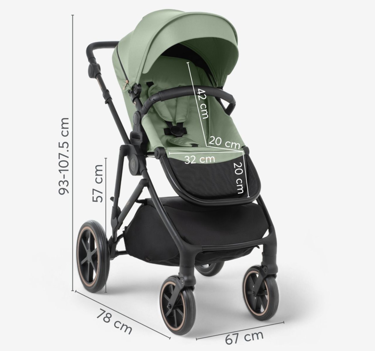 Kikka Boo Thea Kolica za bebe I-Prime I-Size 3u1 sa tvrdom korpom