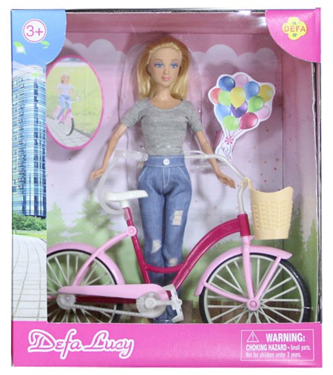 Lutka Defa Lucy sa biciklom 8361