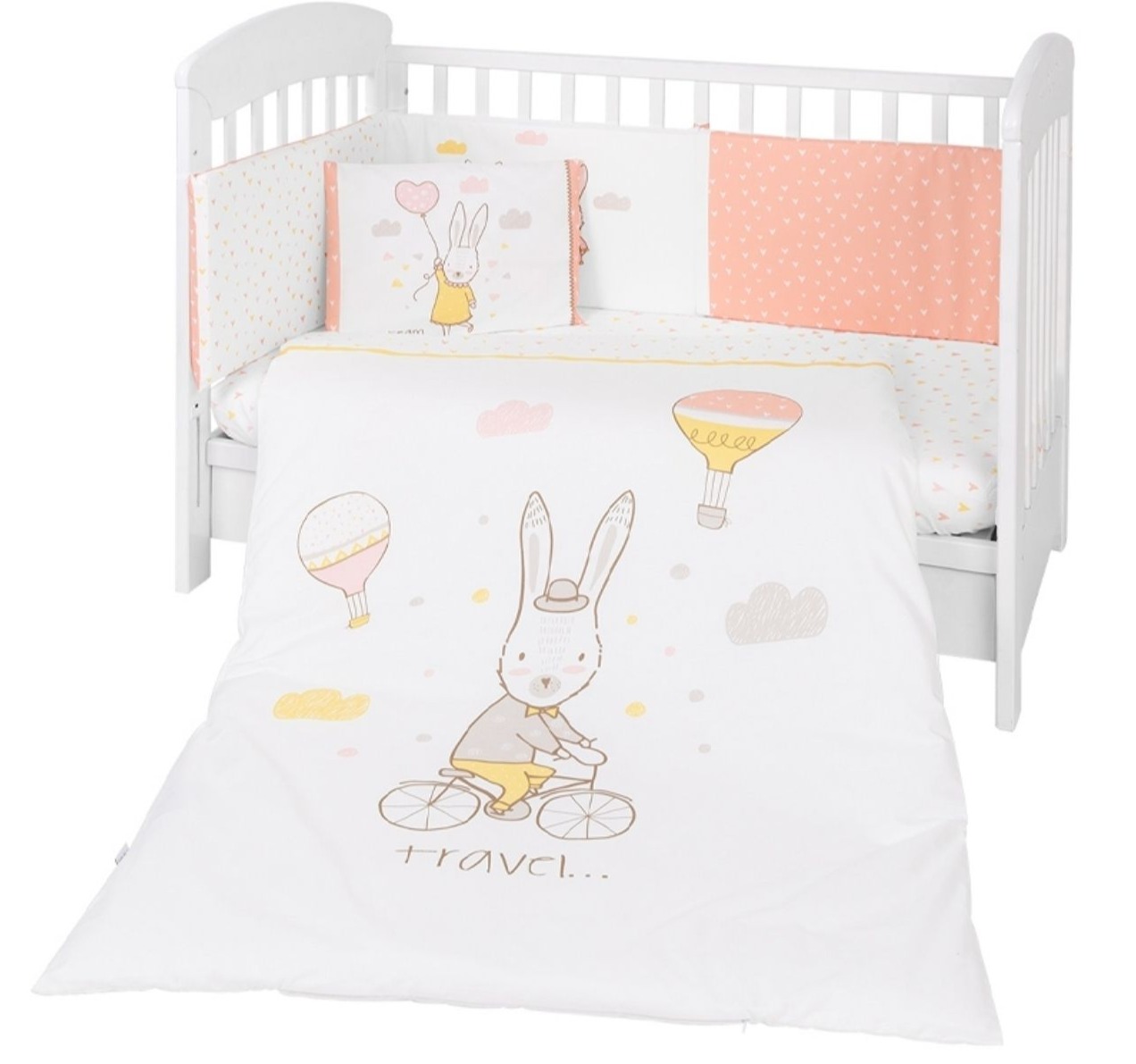 Kikka Boo posteljina za bebi krevetic 60X120CM Rabbbits in love jpg1 Happy kids