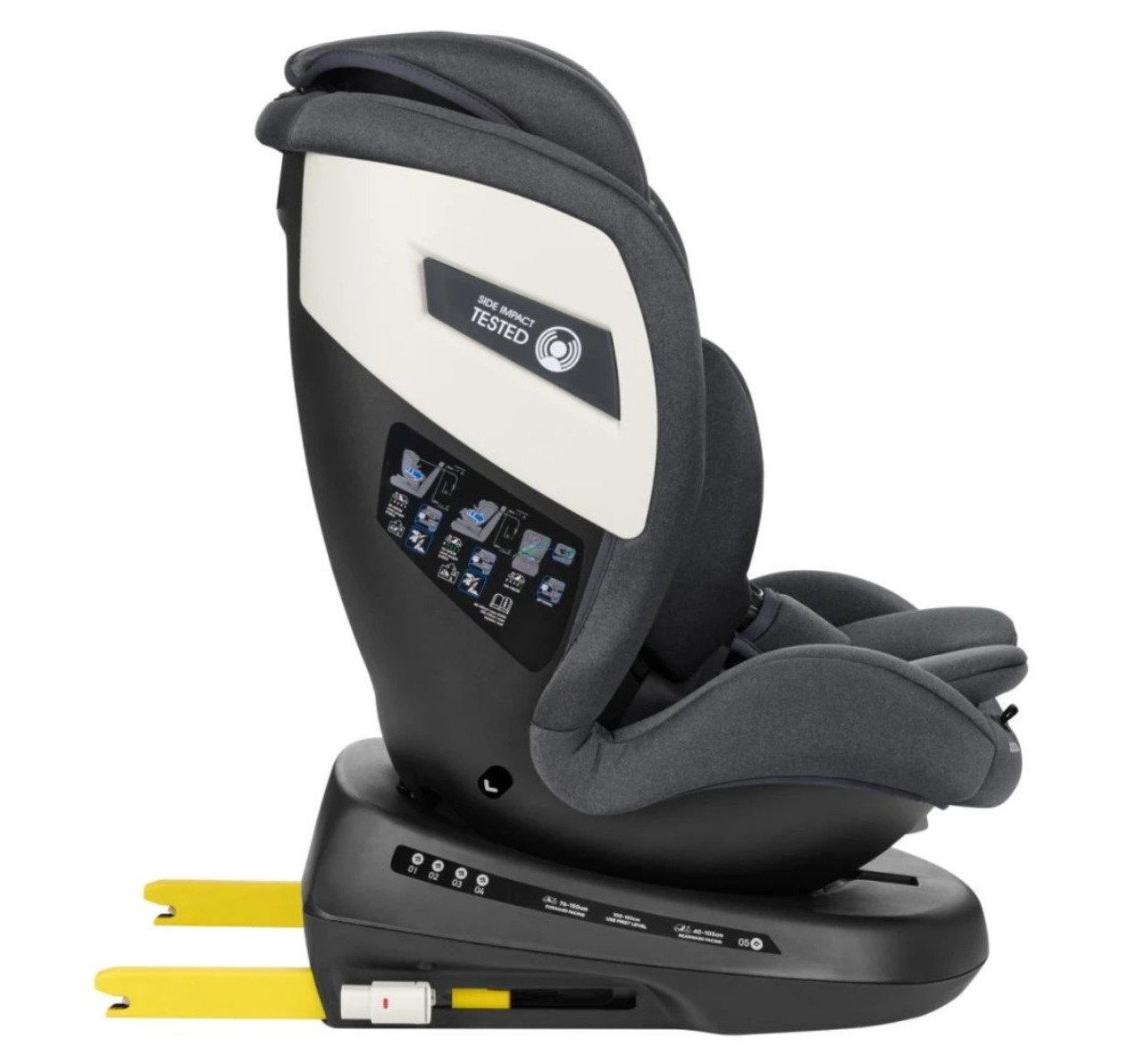 auto sedište za bebe dark grey kikka boo Happy kids jpg5