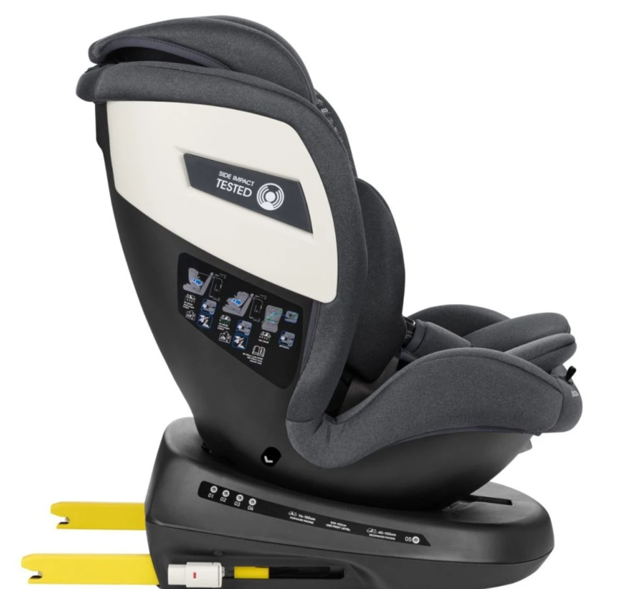 auto sedište za bebe dark grey kikka boo Happy kids jpg6