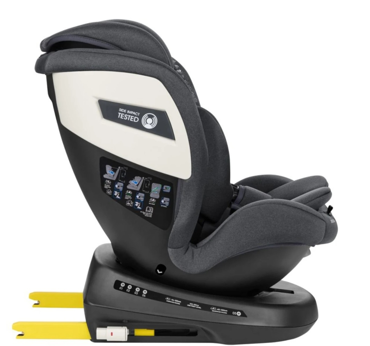 auto sedište za bebe dark grey kikka boo Happy kids jpg1