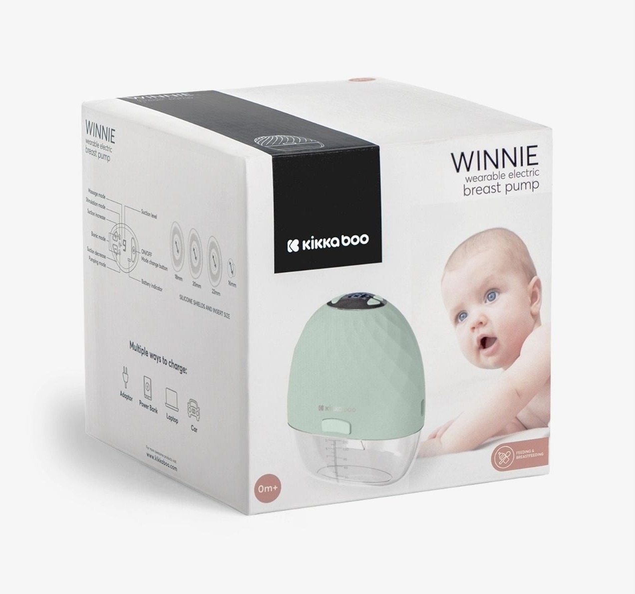 Kikka Boo Winnie prenosiva Električna pumpica za izmlazanje Mint
