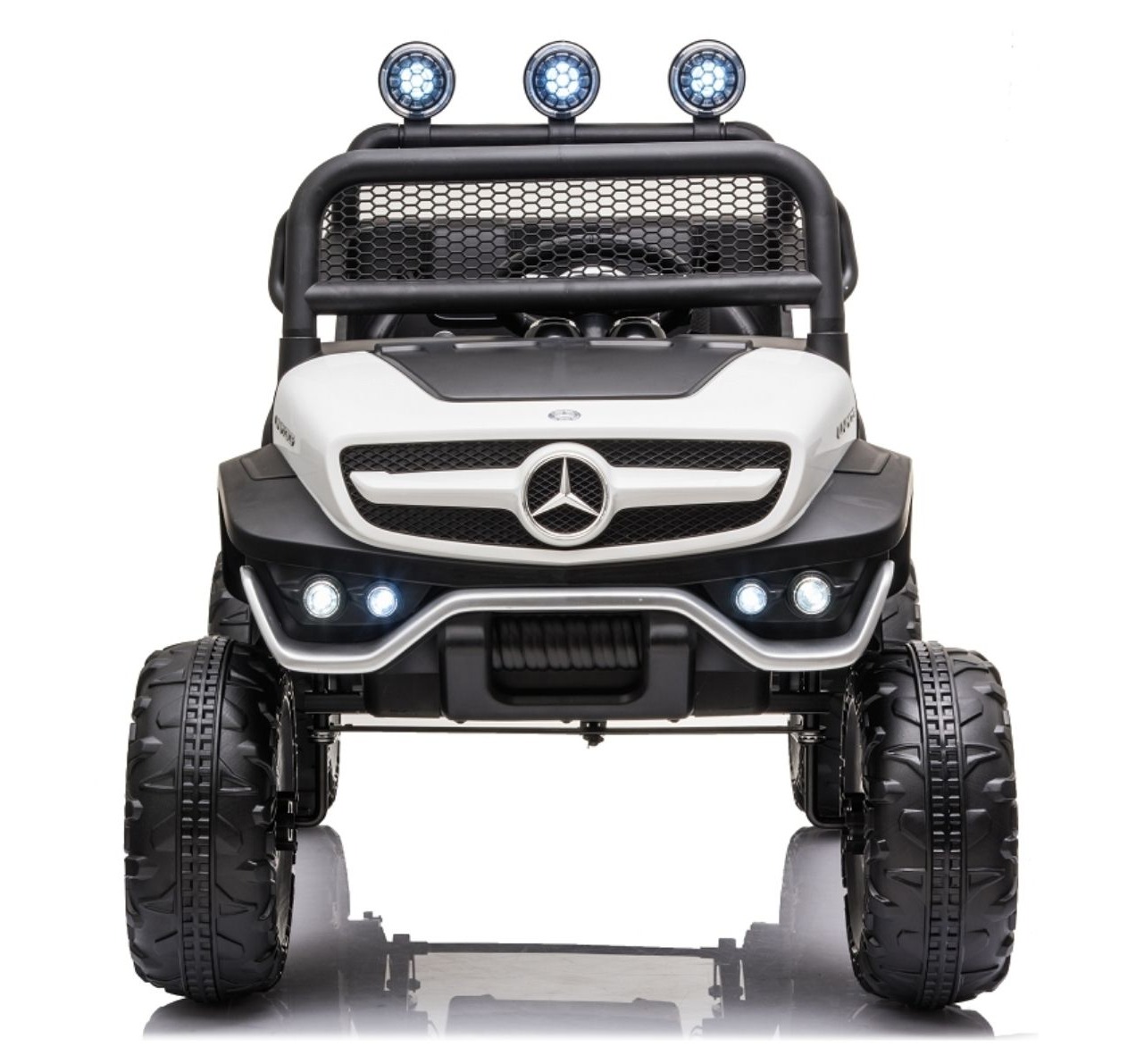 BBO auto na akumulator za decu Mercedes Unimog 12v JL199 beli jpg2 Happy kids