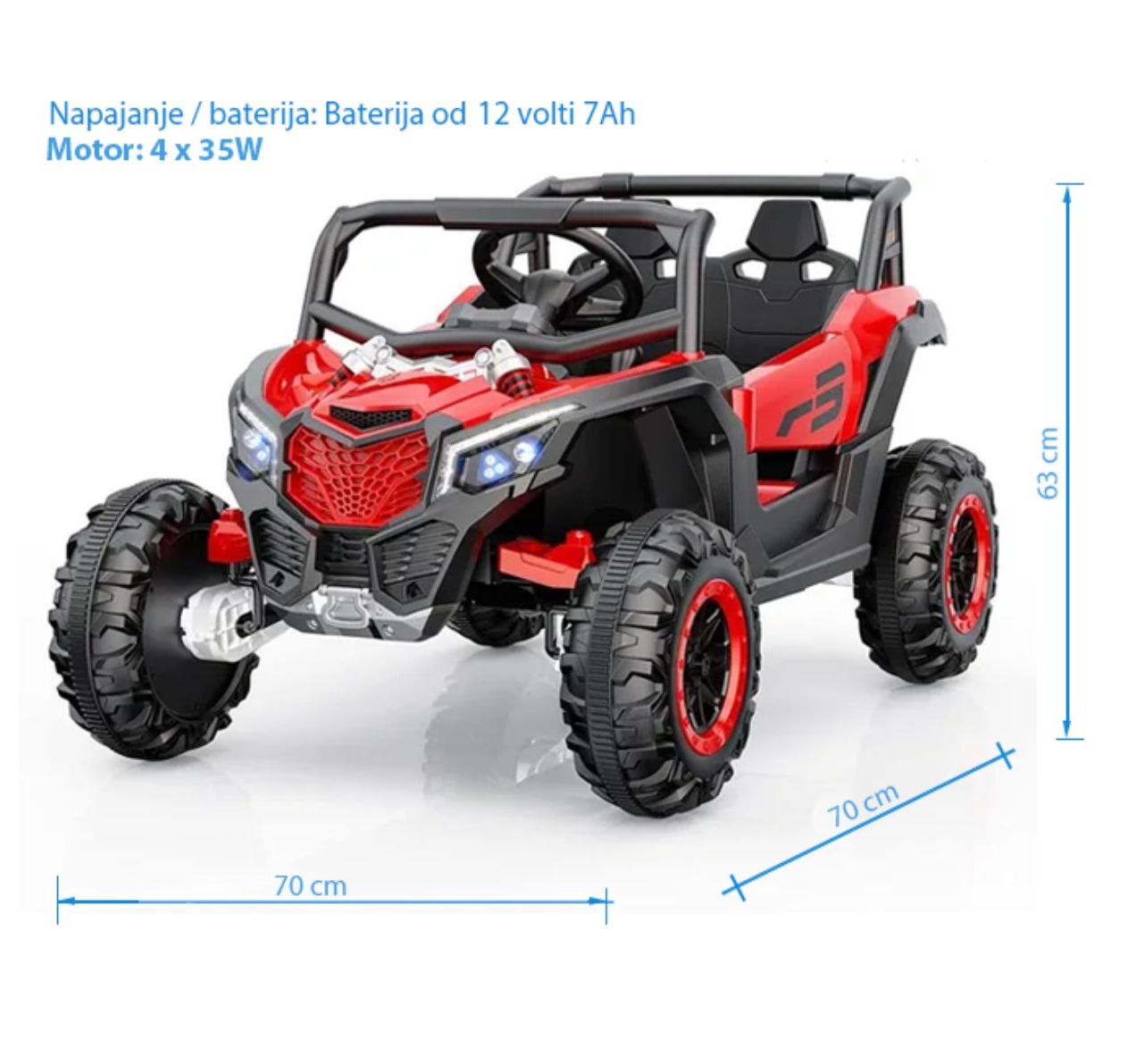 BBO auto na akumulator za decu 4x4 Apache 12V NEL-901 dimenzije jpg