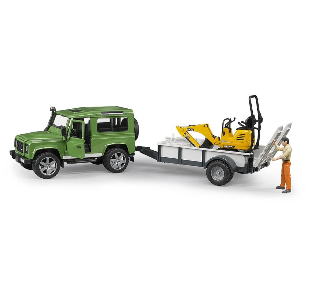 Bruder dzip land rover sa mini figurom i prikolicom jpg3 Happy kids