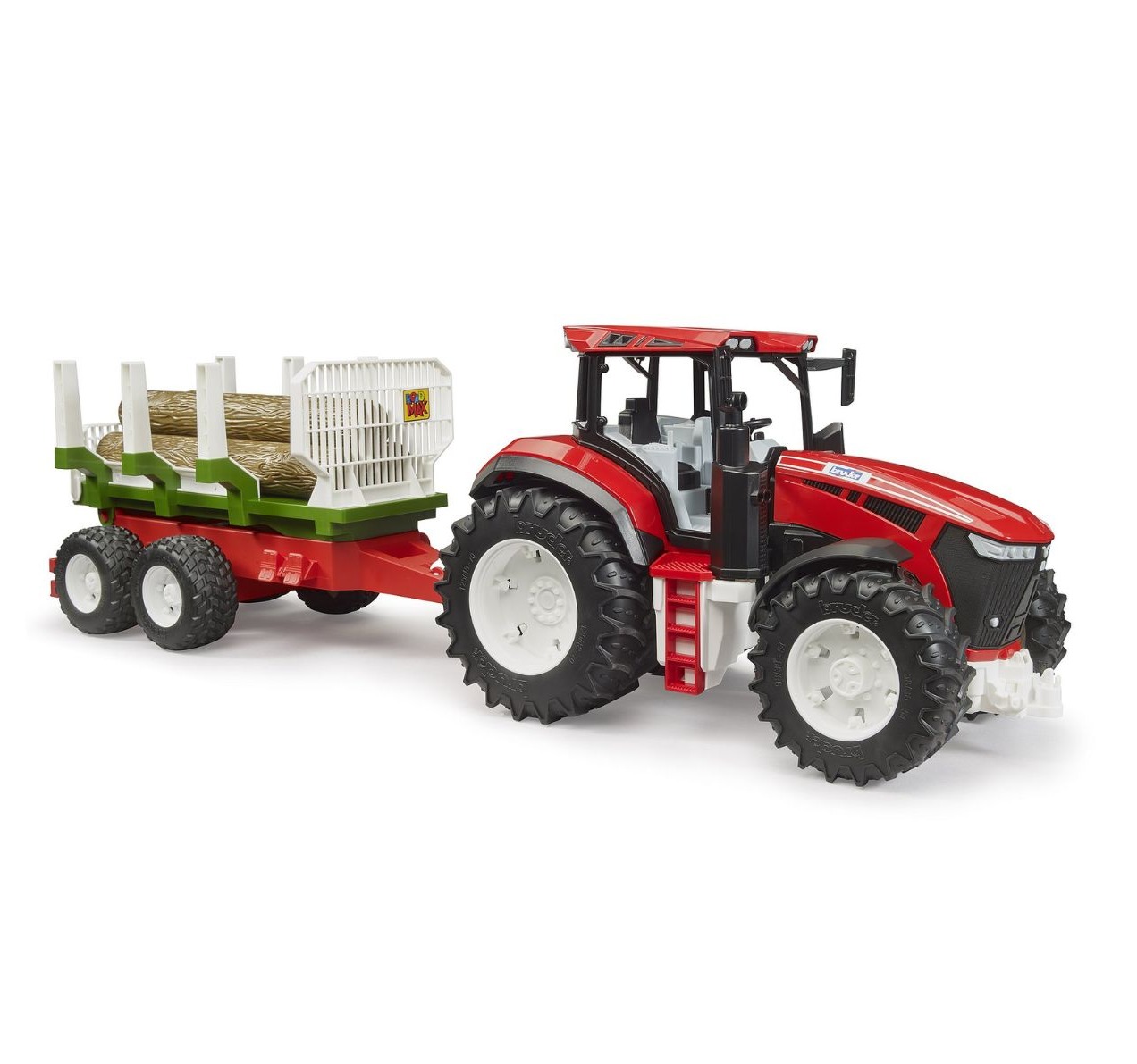 bruder traktor Roadmax sa prikolicom i drvima jpg1 Happy kids