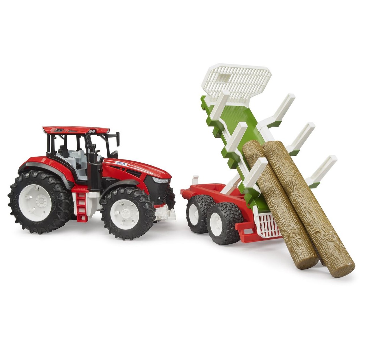 Bruder traktor Roadmax sa prikolicom i drvima jpg3 Happy kids