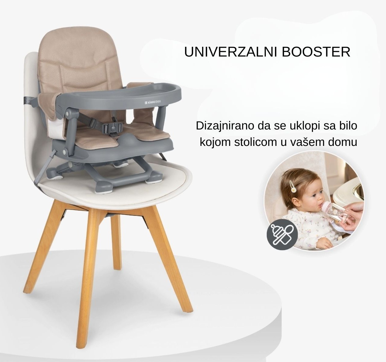 booster hranilica za bebe Kikka boo u bez boji jpg5 Happy kids