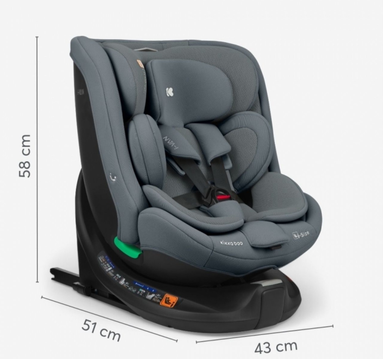 auto sediste Kikka boo I Van sivo dimenzije jpg8 Happy kids