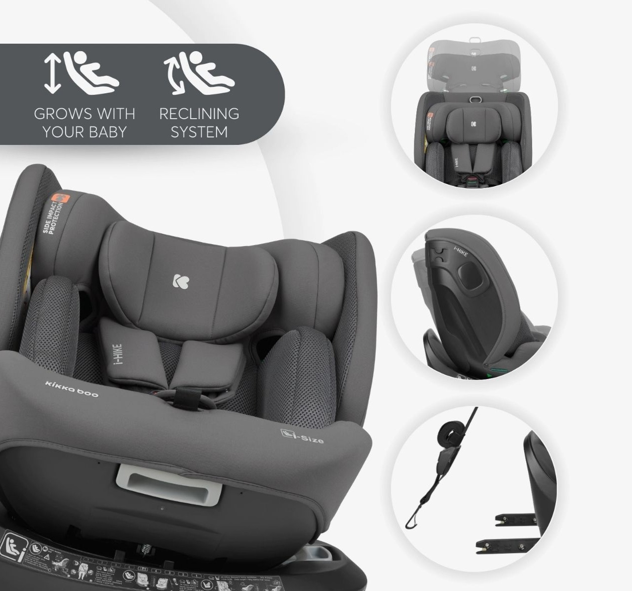 Kikka Boo i-Hike Premium i-Size Isofix auto sedište za bebe 40-150cm