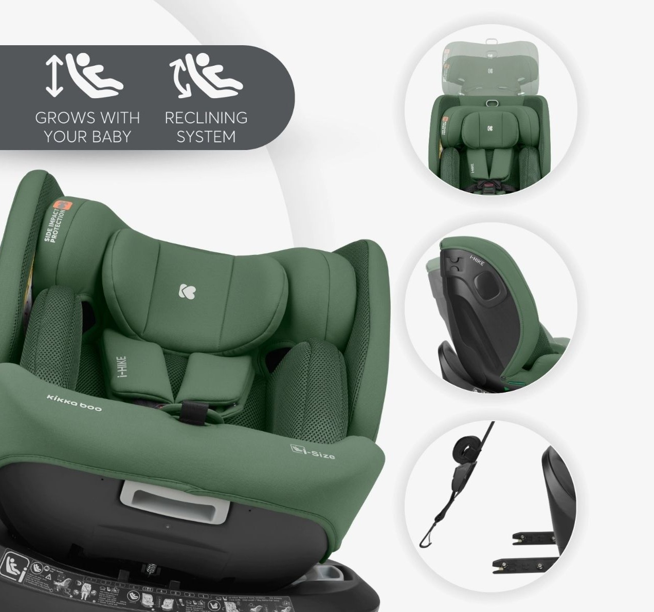 Kikka Boo i-Hike Premium i-Size Isofix auto sedište za bebe 40-150cm