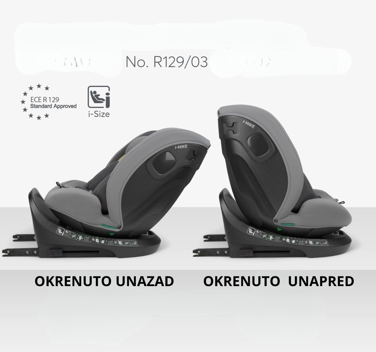 Kikka Boo i-Hike Premium i-Size Isofix auto sedište za bebe 40-150cm