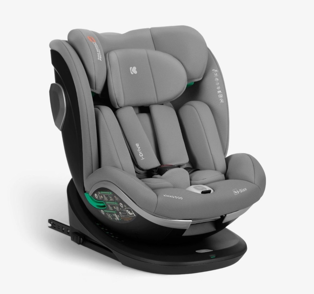 Kikka Boo i-Drive Isofix i-Size auto sedište za bebe 40-150cm Light grey
