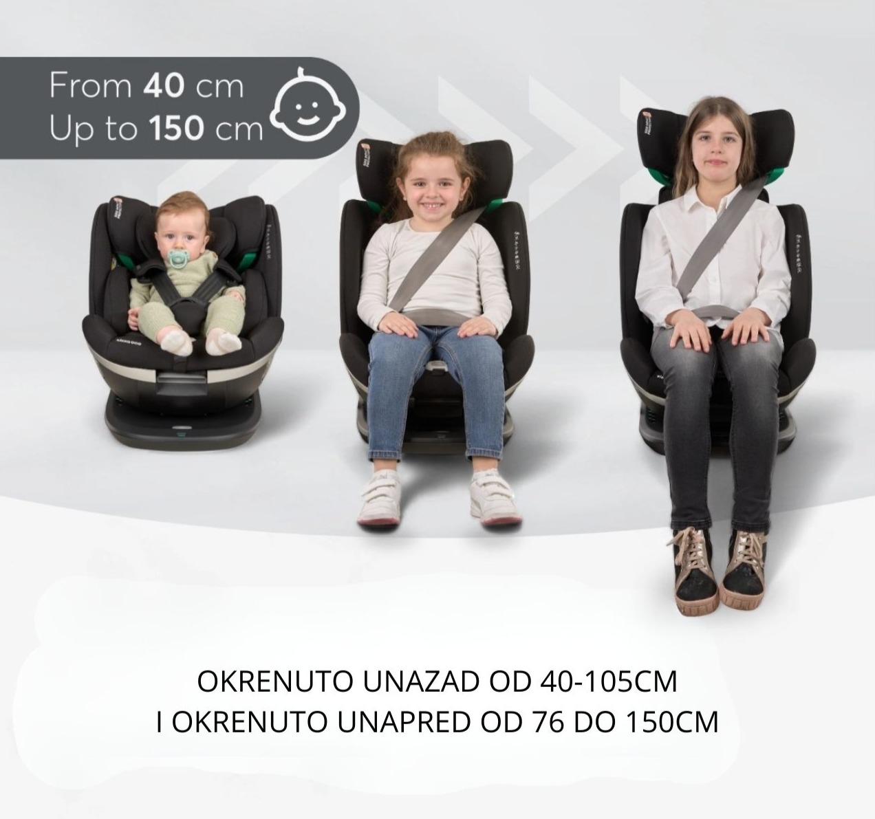 Kikka Boo i-Drive Isofix i-Size auto sedište za bebe 40-150cm