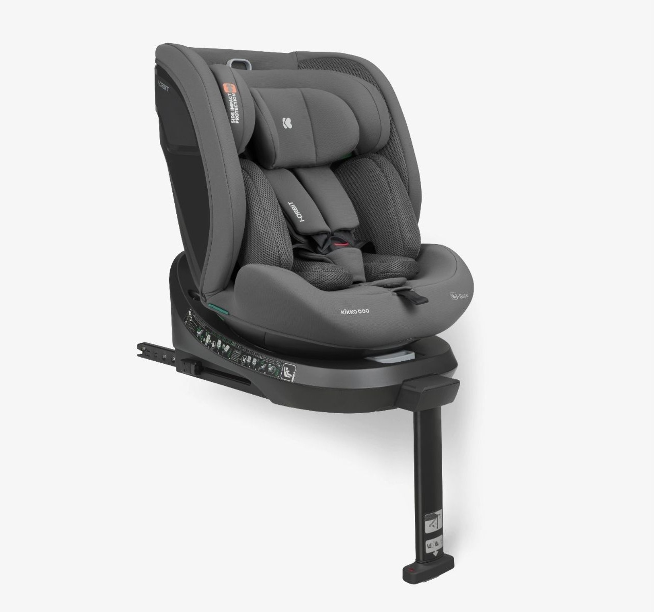 Kikka Boo Orbit Premium i-Size Isofix auto sedište sa potpornom nogom 40-150cm Dark grey