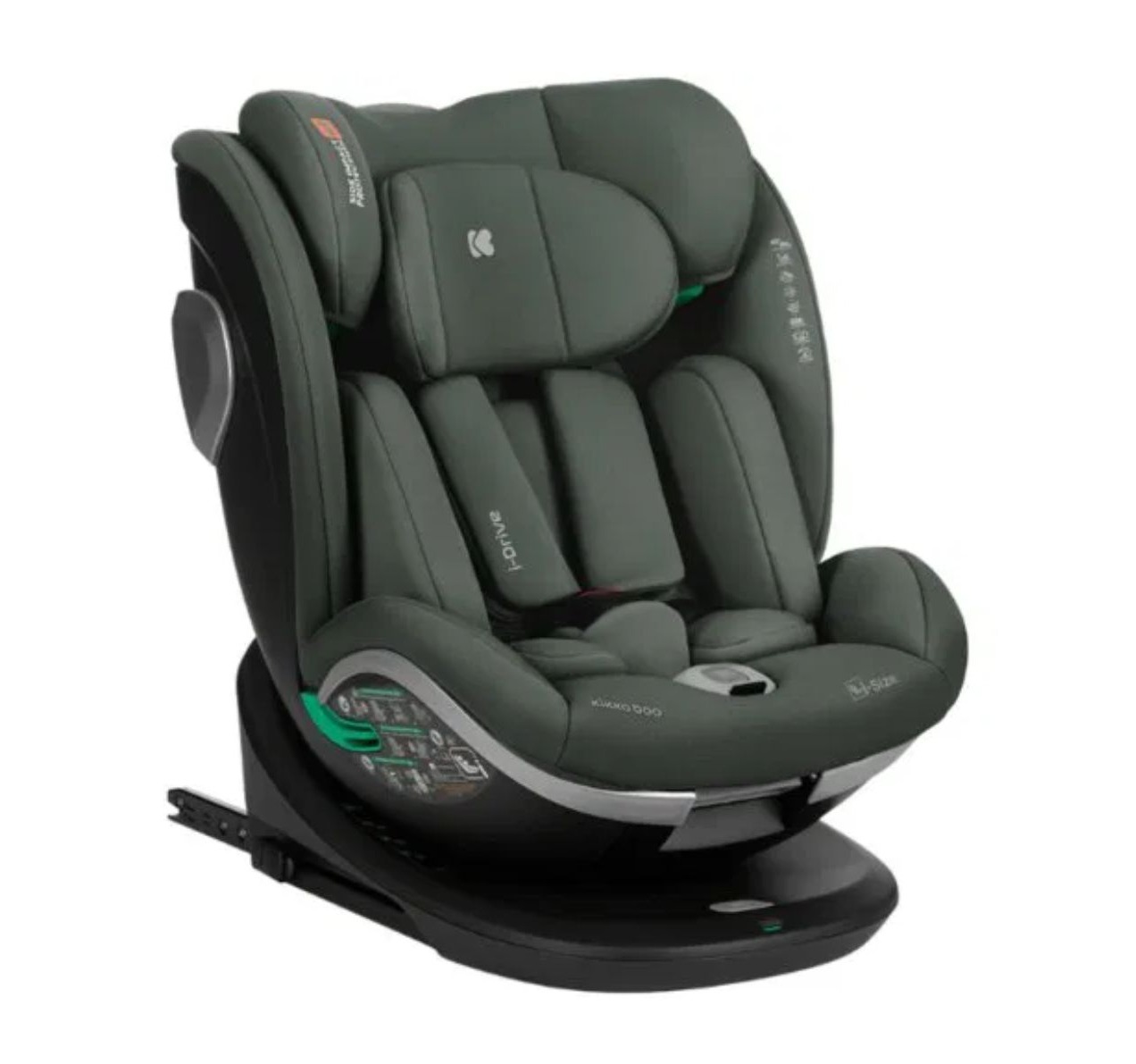 Kikka-Boo-I-Drive isofix auto sediste za decu od 40 do 150cm army green jpg1 Happy kids