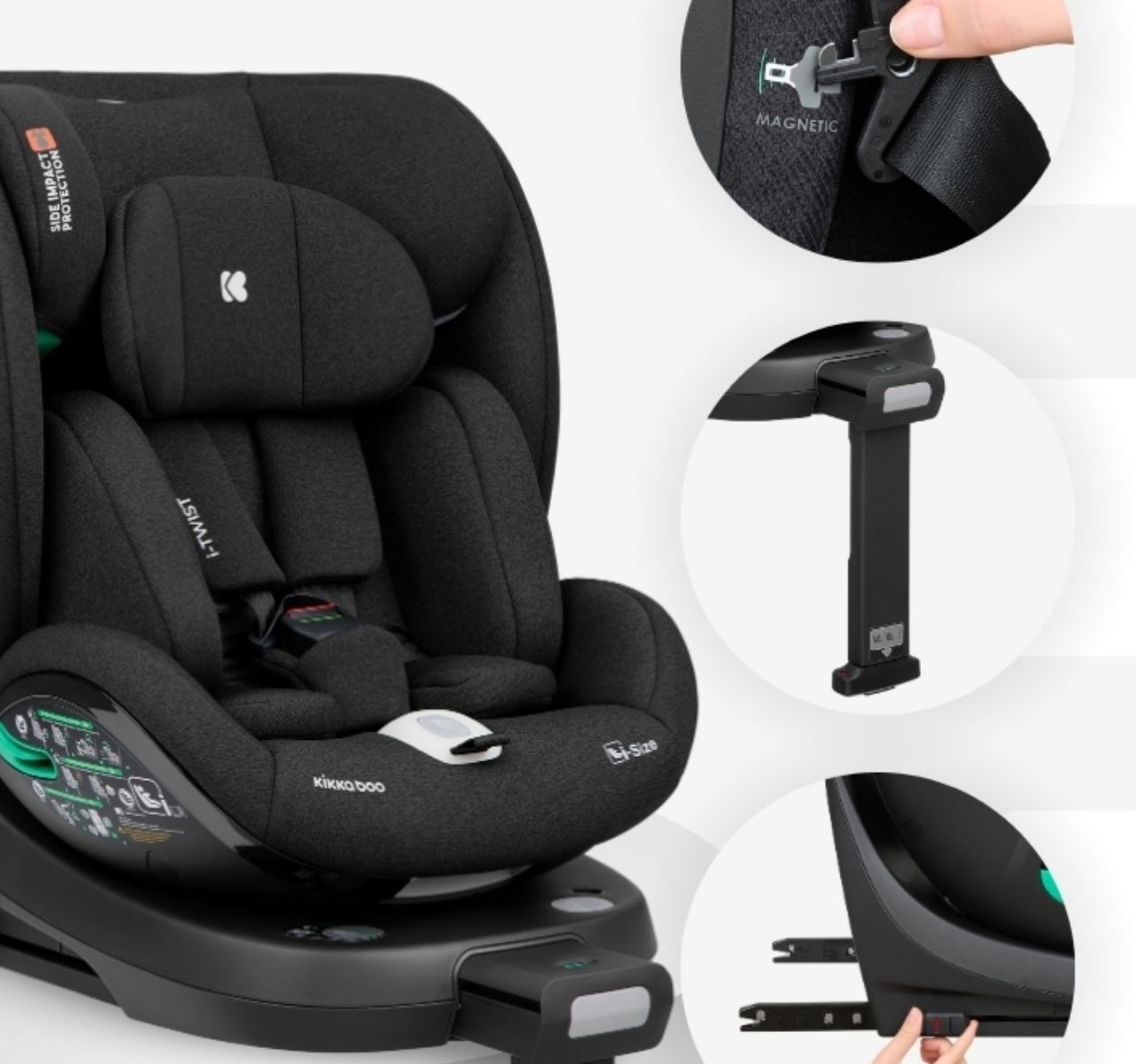 Kikka Boo auto sediste sa isofixom i potpornom nogom za decu od 40 do 150 cm