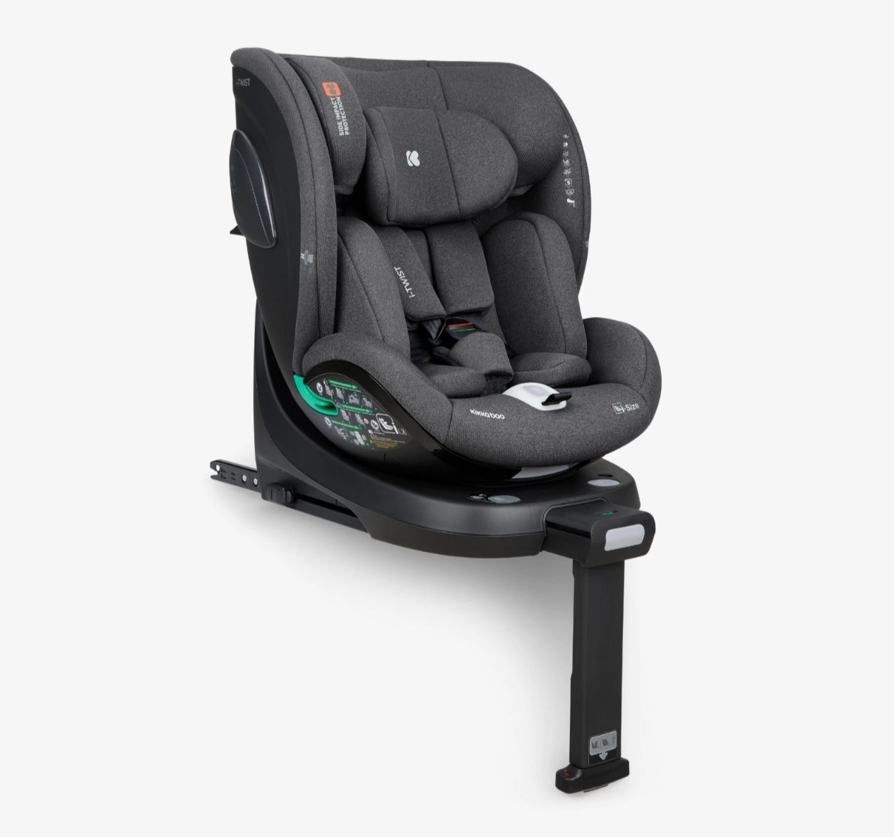 Kikka Boo i-Twist i-Size Isofix auto sedište za decu 40-150cm Dark grey