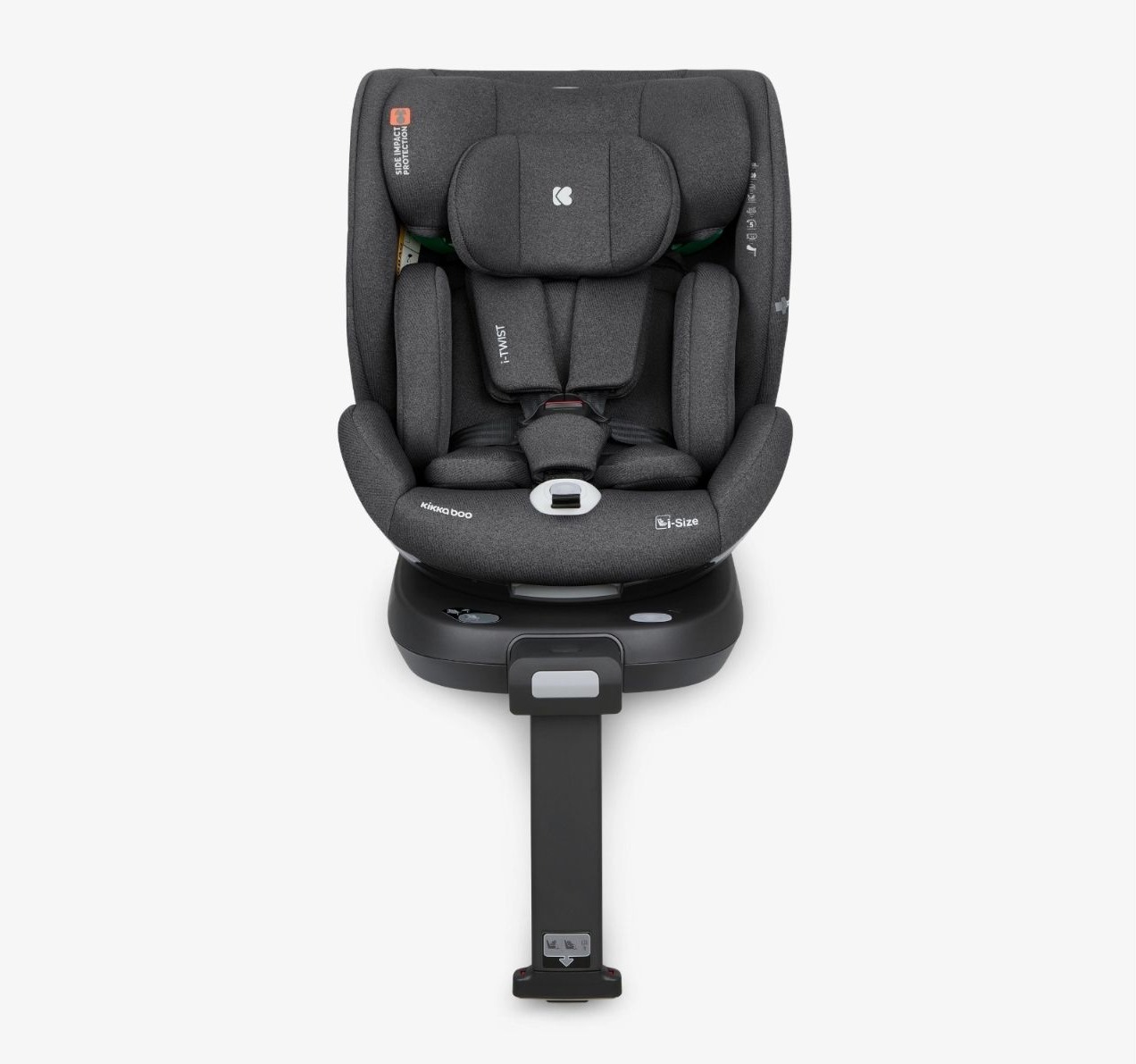 auto sediste sa potpornom nogom i size isofix Kikka Boo I Twist tamno sivo Happy kids