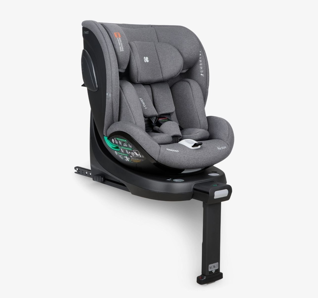 Kikka Boo i-Twist i-Size Isofix auto sedište za decu 40-150cm Light grey