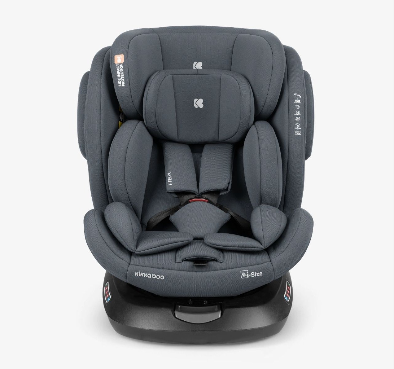 Kikka Boo I-Felix auto sediste sa isofixom od 40-150 cm tamno sivo Happy kids