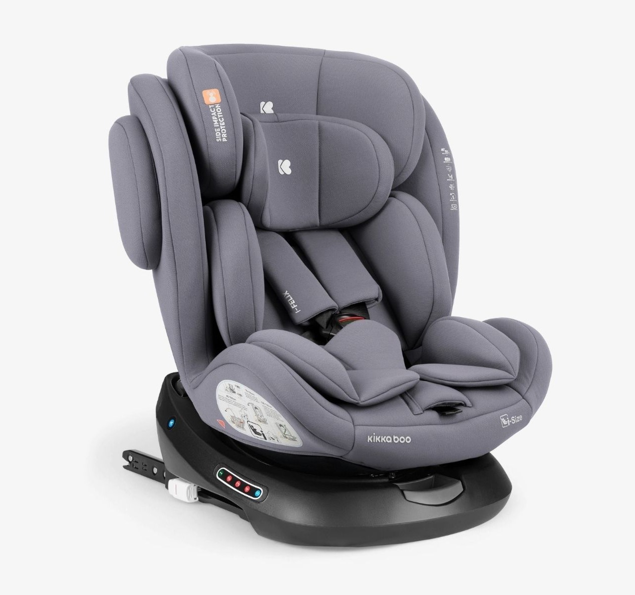 Kikka Boo i-Felix i-Size Isofix auto sedište za bebe 40-150cm Light grey