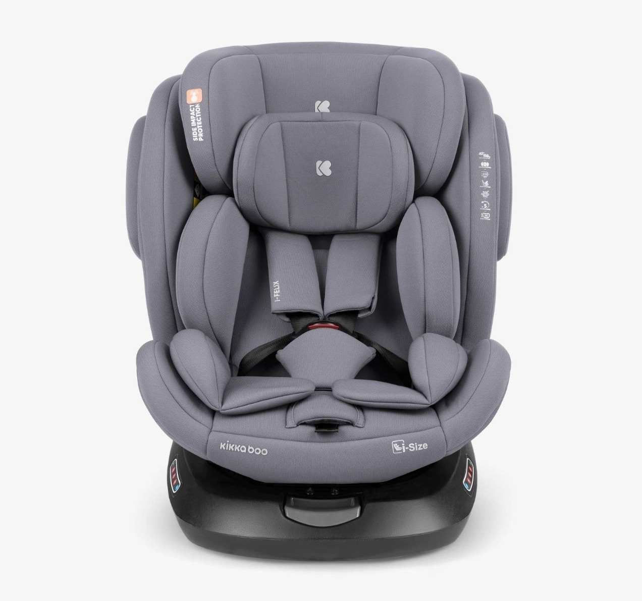 auto sediste za decu Kikka Boo I-Felix svetlo sivo Happy kids