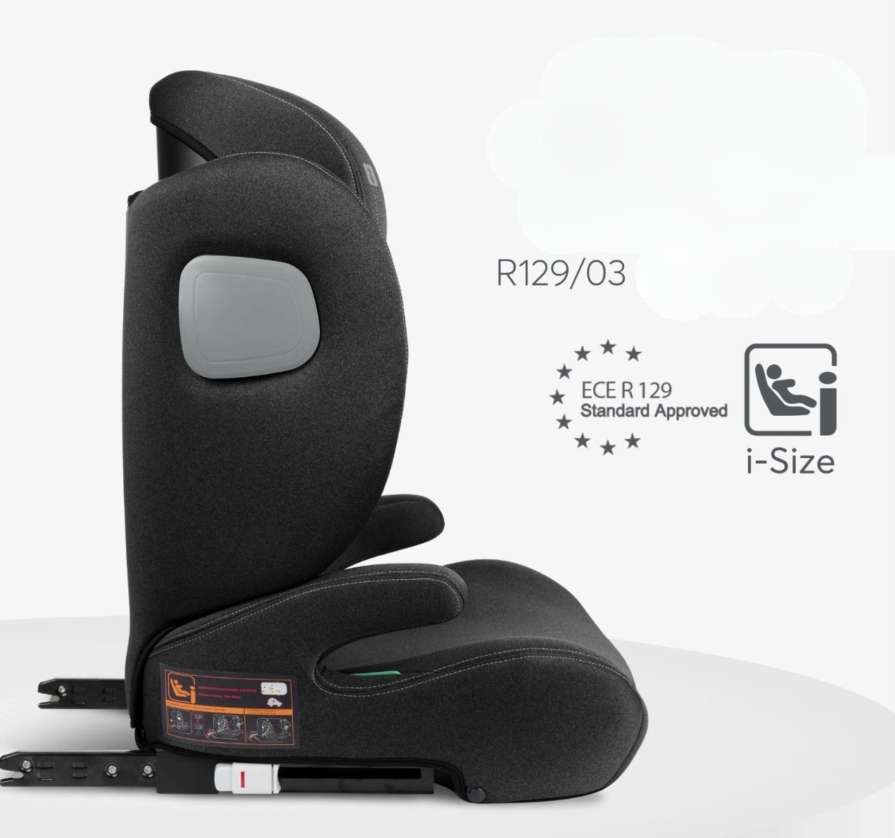 Kikka Boo I-Track auto sediste sa isofixom crno Happy kids