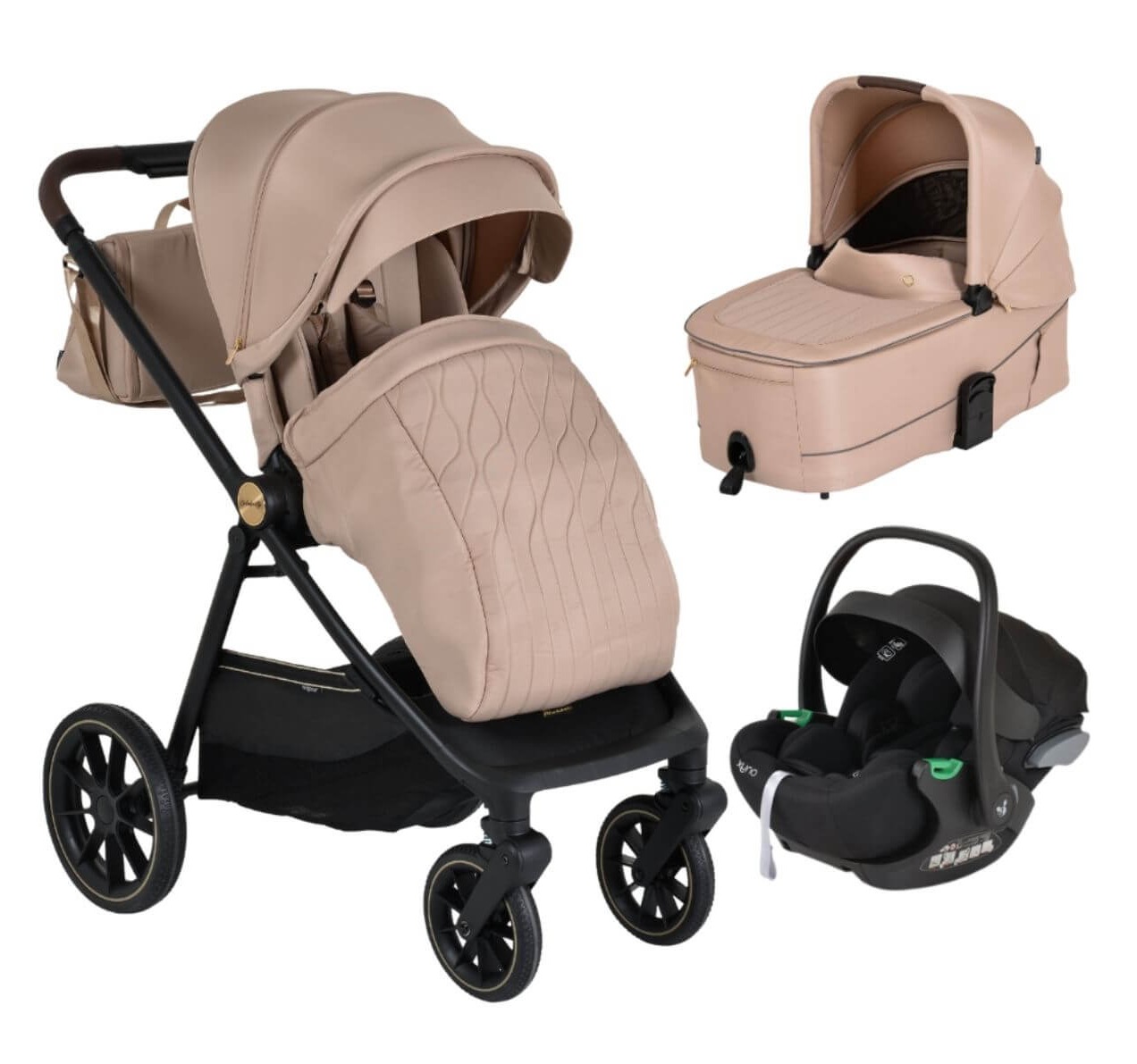 Cangaroo Celebrity 3u1 kolica za bebe Crepe beige