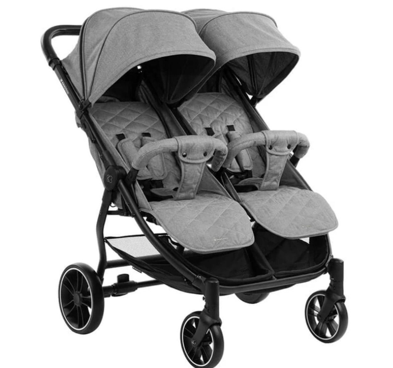 Kikka Boo Happy 2 kolica za blizance 0m+ Light grey