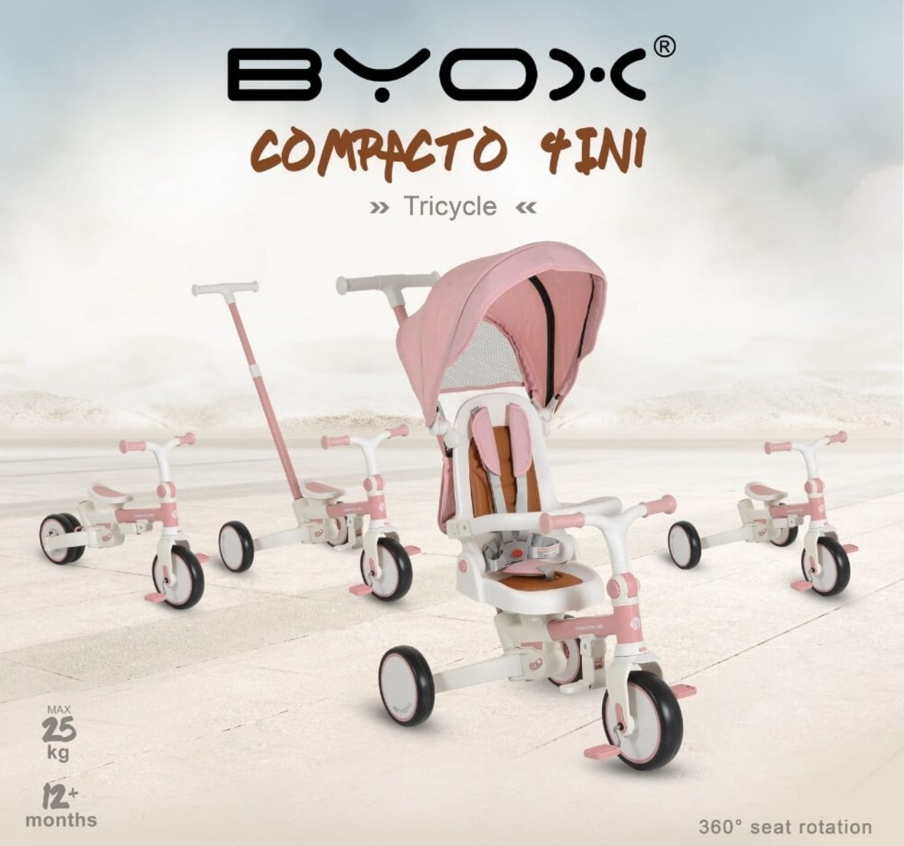Byox Compacto tricikl za decu 4u1