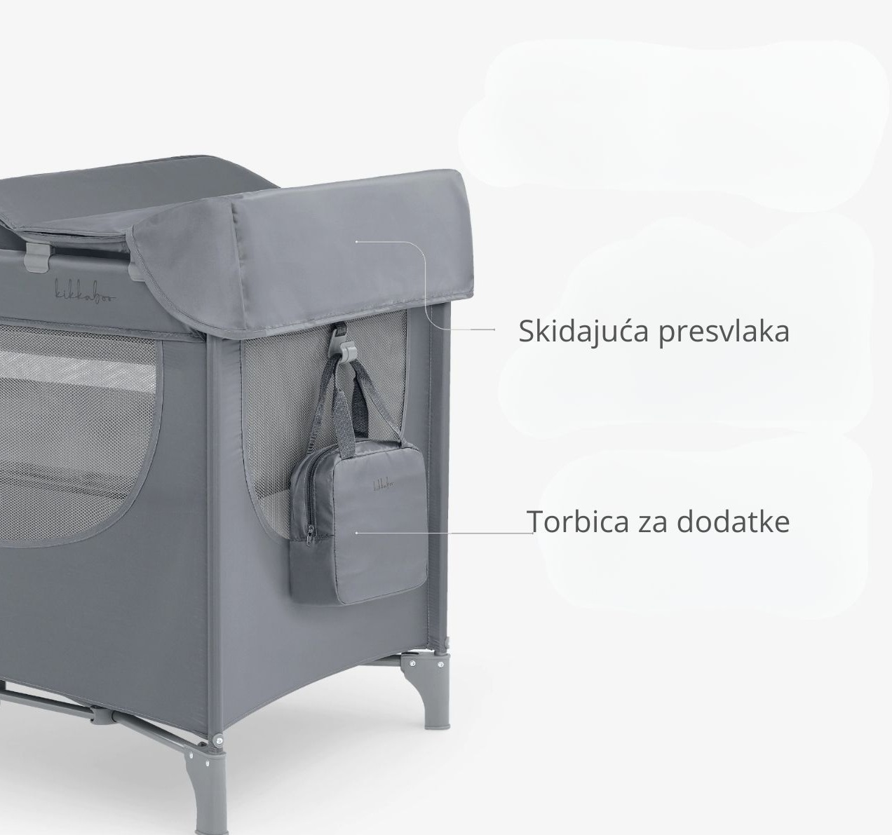 dodatak torba na prenosivom krevetcu