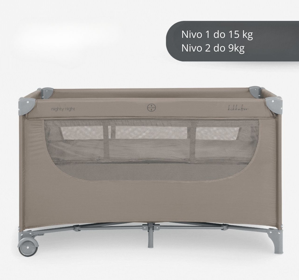 Kikka Boo Night Night Premium krevetac sa 2 nivoa do 15 kg -Happy kids
