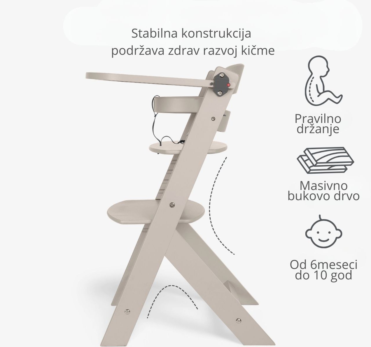 Nordy drvena hranilica sa polozajima