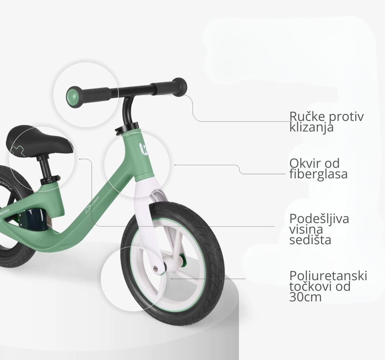 Kikka Boo Xplorer balans bike zeleni-Happy kids