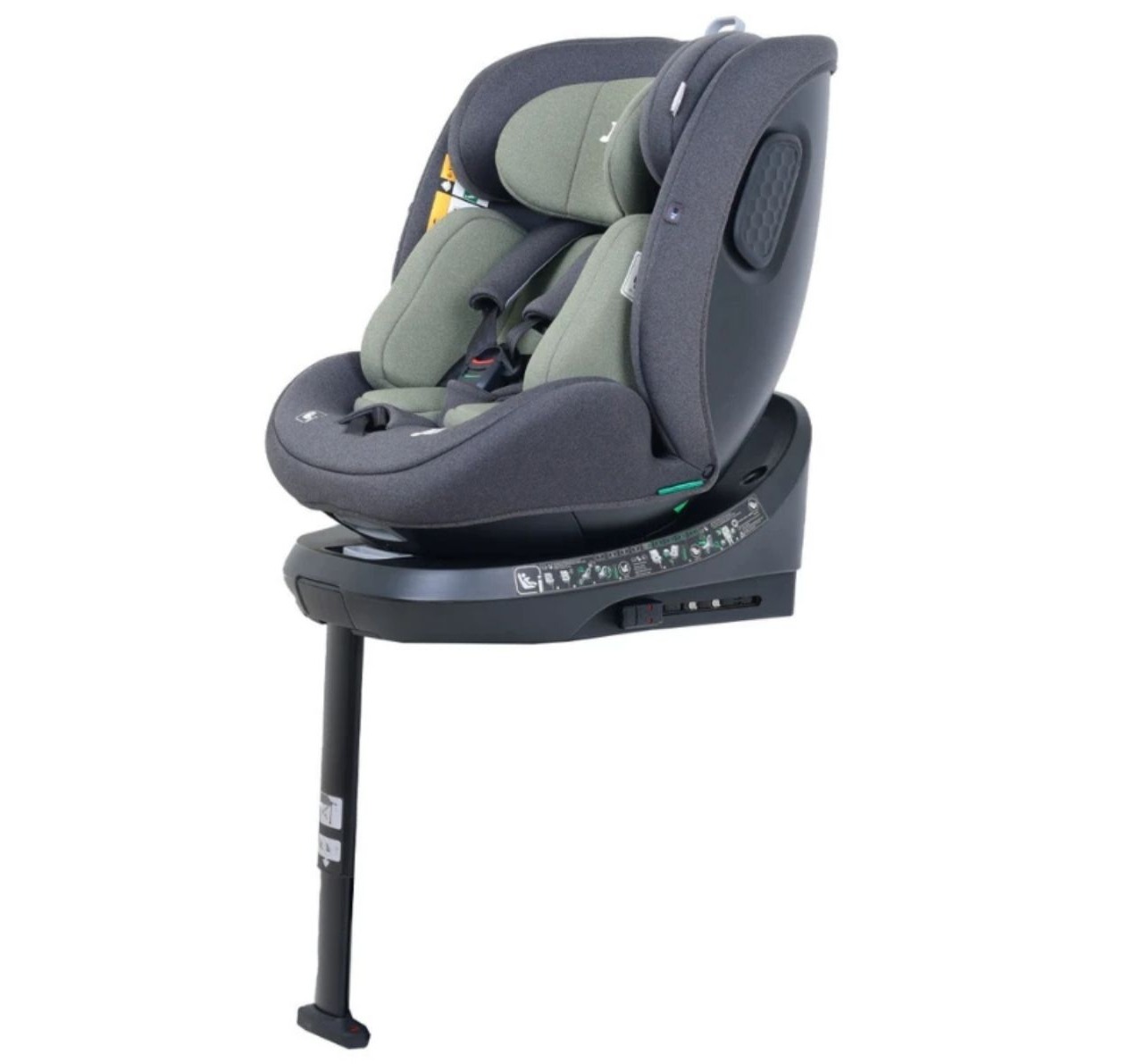 Jungle Jet auto sediste zeleno sa potpornom nogom rotacijom i isofixom-Happy kids