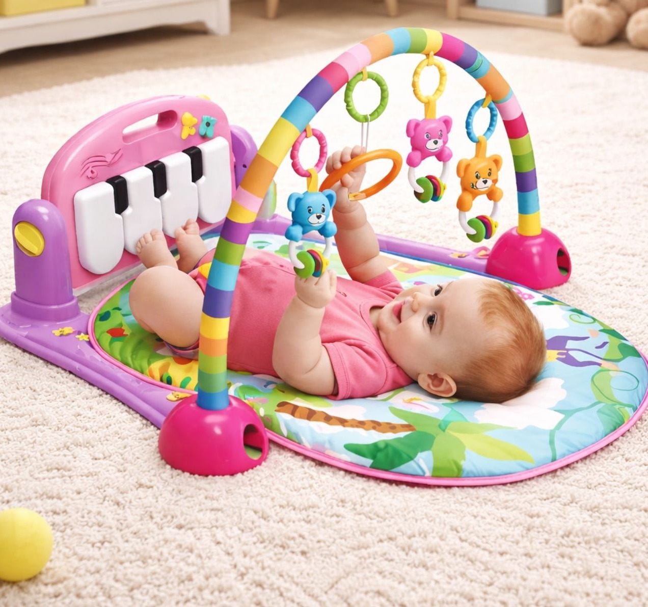 Huanger muzicka podloga i gimnastika za bebe-Happy kids