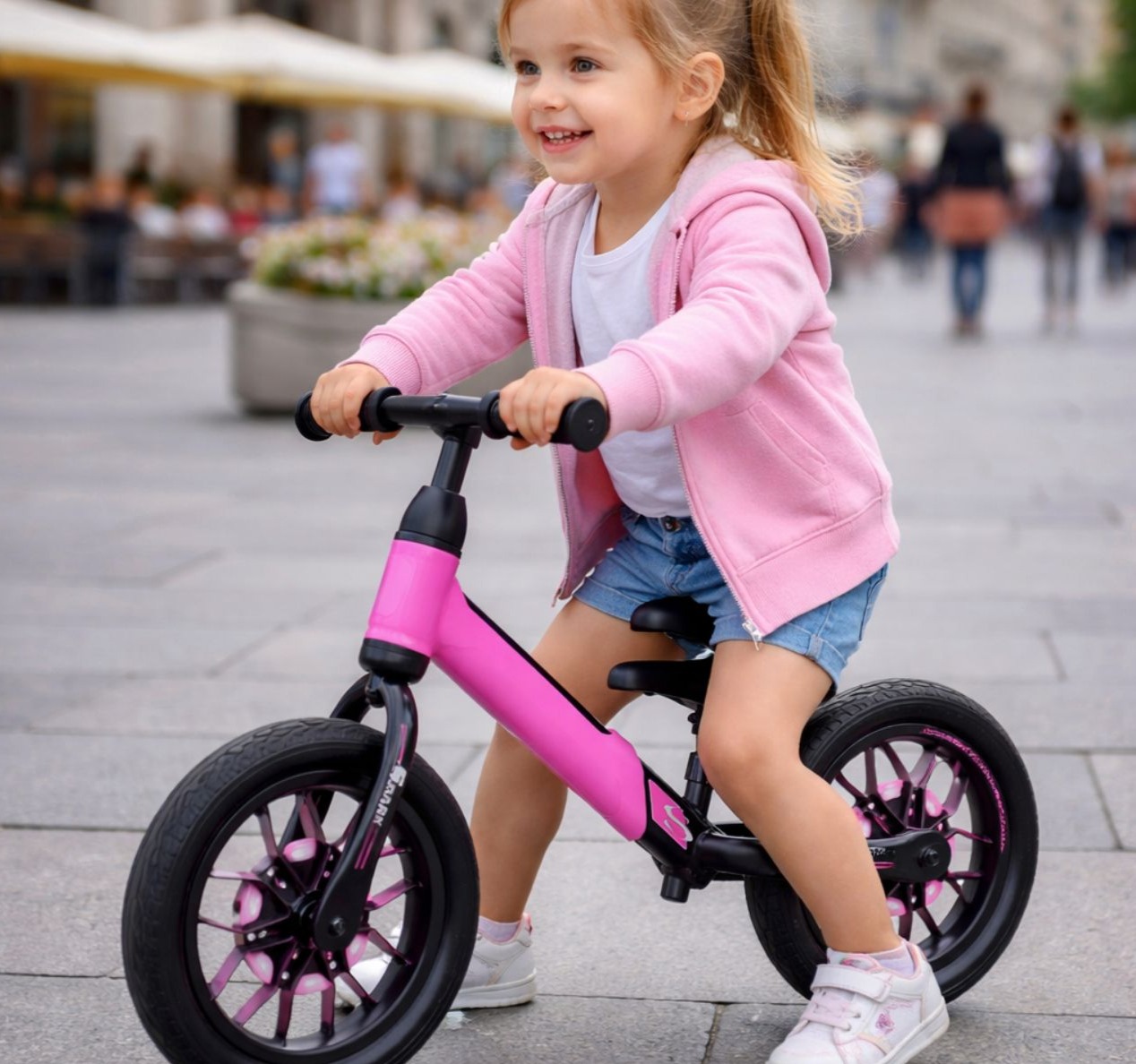 Qplay Spark balanser za decu od 3-6 god pink-Happy kids