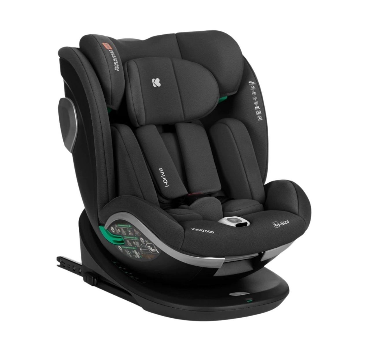 Kikka Boo i-Drive Isofix i-Size auto sedište za bebe 40-150cm Black