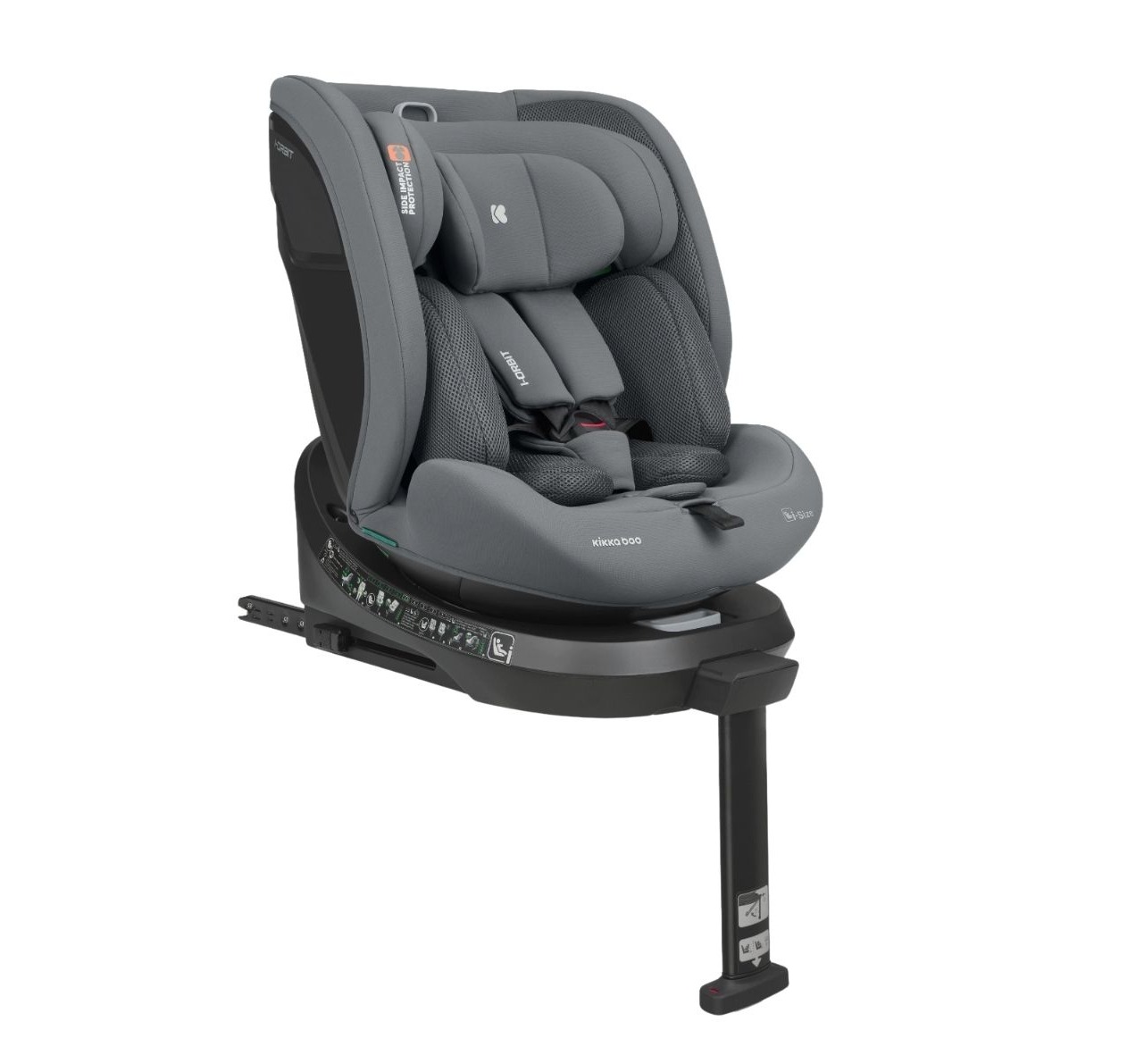 Kikka Boo Orbit Premium i-Size Isofix auto sedište sa potpornom nogom 40-150cm Light grey