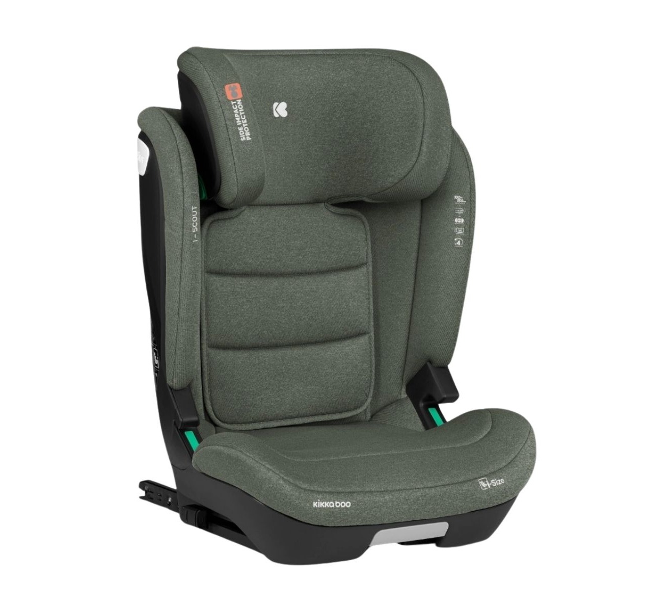 Kikka Boo i-Scout i-Size Isofix auto sedište za decu 100-150cm Army green