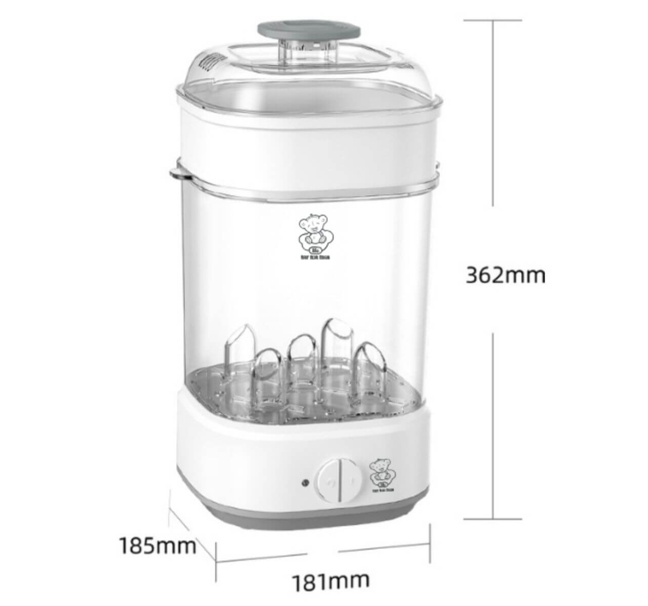 sterilizator na paru ls-b330-dimenzije proizvoda-Happy kids