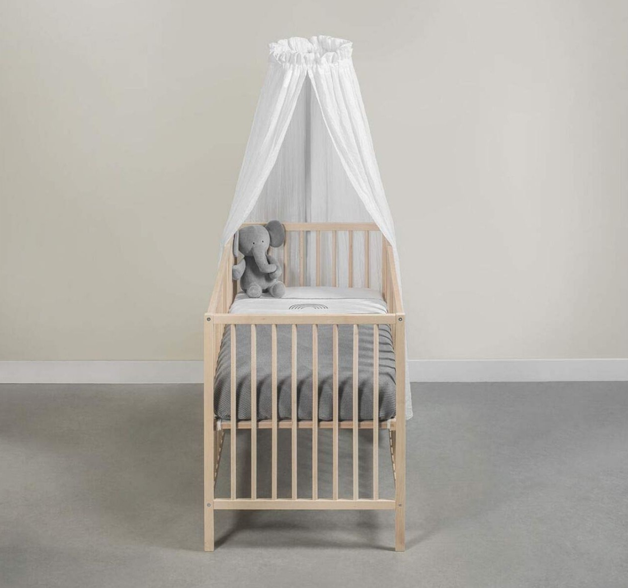 Jollein baldahin za bebi krevetac 155 cm beli-Happy kids