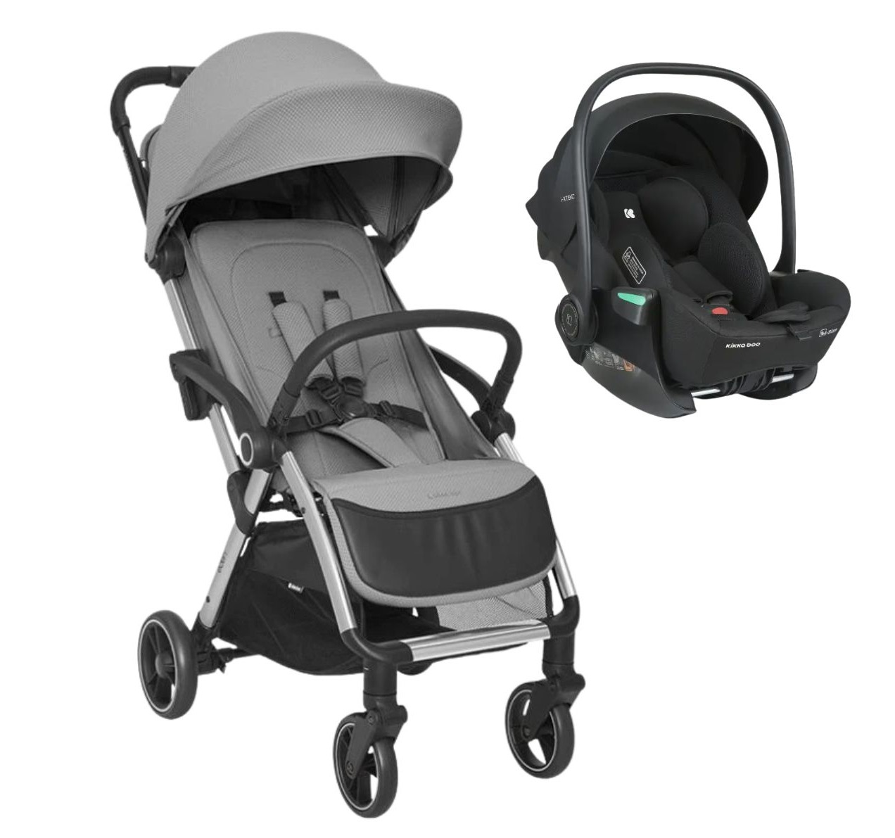 Kikka Boo Eden Plus kolica za bebe set sa auto sedištem i-Prime i-Size Grey