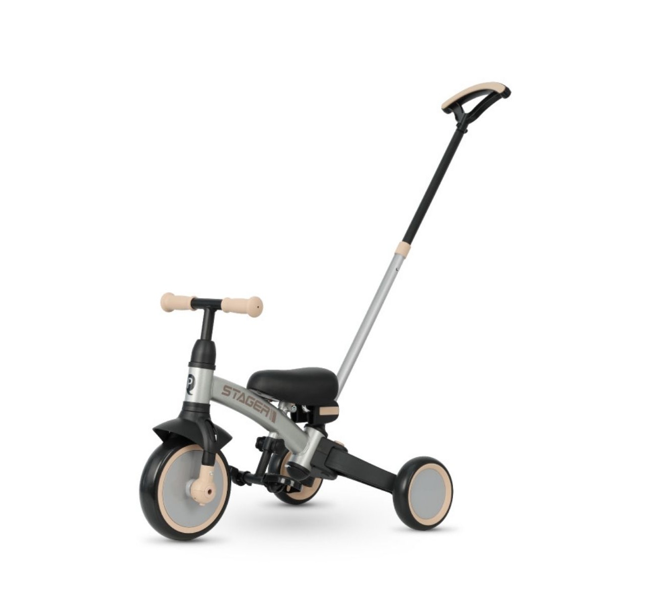 Qplay Stager tricikl za decu 3u1 Sivi-Happy kids