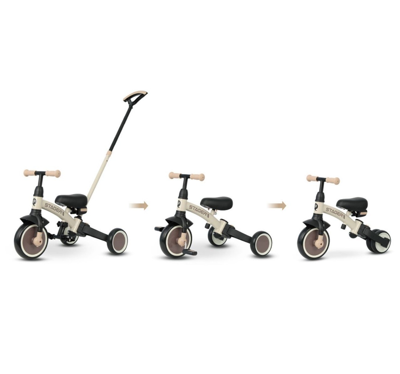tricikl ta decu sa ruckom Qplay Stager 3u1-Happy kids