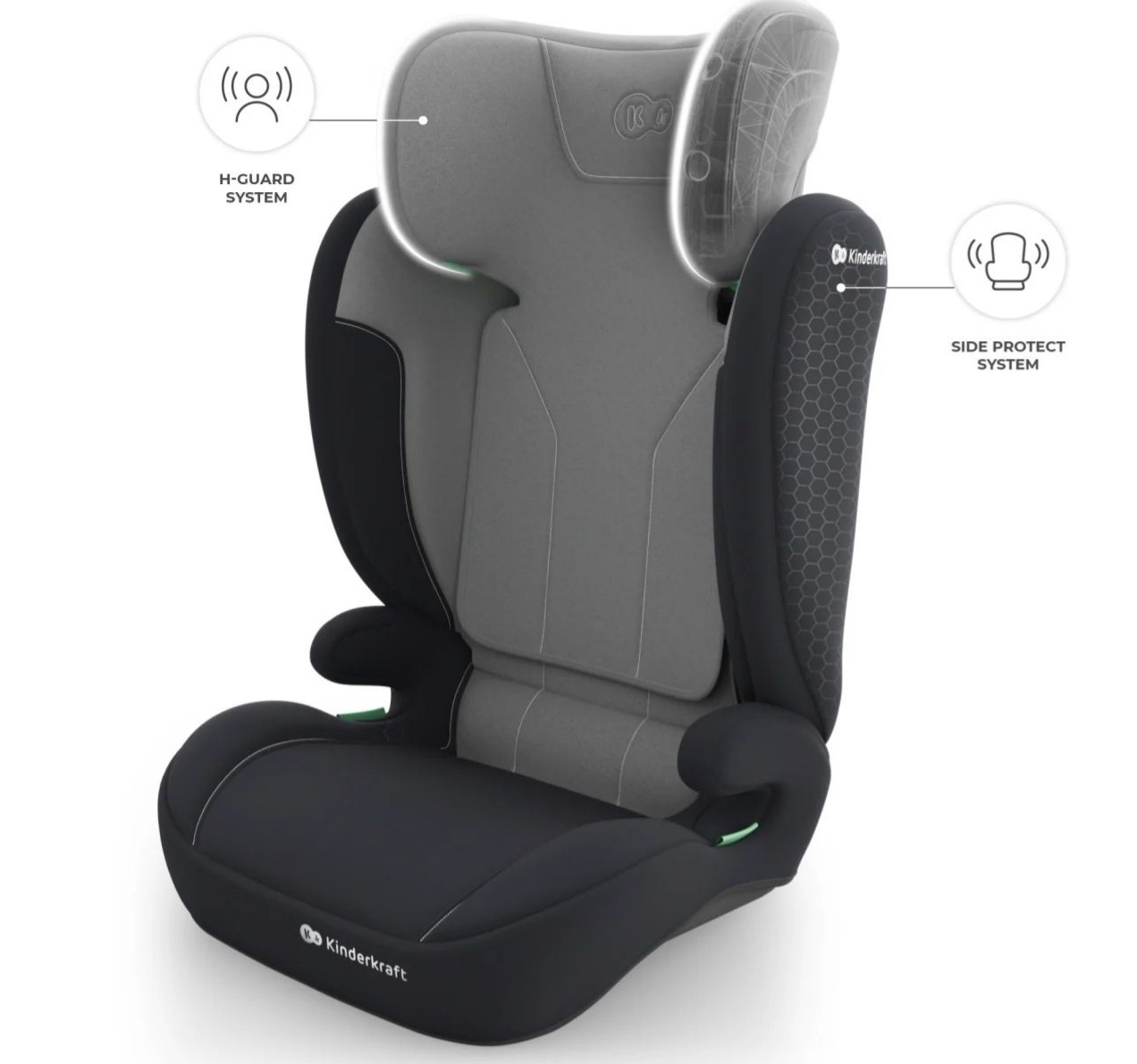 Kinderkraft Spark 2 plus  auto sediste Grey-Happy kids
