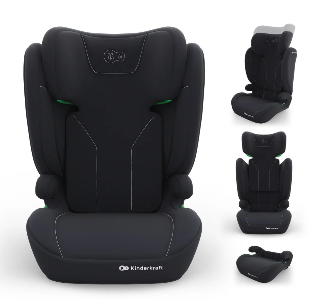 Kinderkraft Spark 2 plus auto sediste i-size Black-Happy kids
