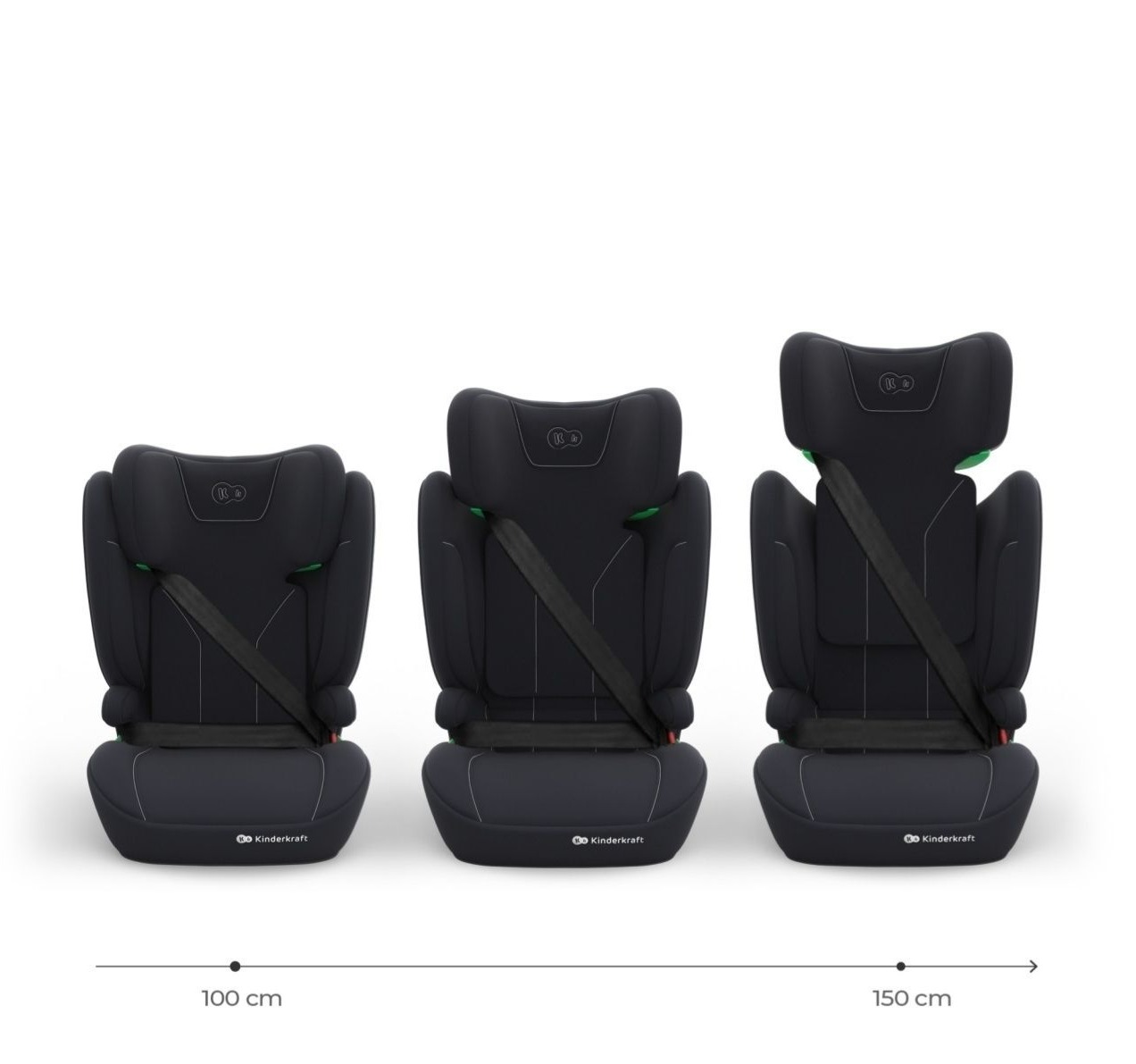 Kinderkraft Spark 2 plus i-size auto sediste od 100 do 150cm Black-Happy kids